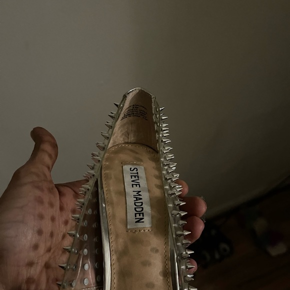 Clear Steve Madden Spiked Stiletto Pumps - Picture 6 of 8